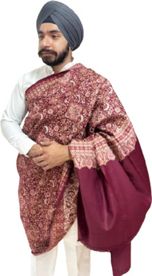 manra Wool Paisley Men Shawl(Maroon)