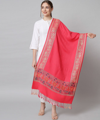 Regal Mart Wool Self Design Women Shawl(Pink)