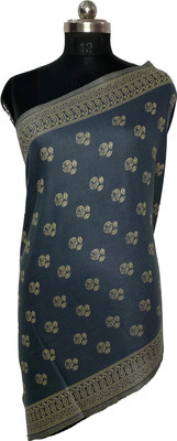 Sassi Wool Floral Print Women Shawl(Grey)