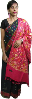 CHOUDHARYRETAILS Cashmere Embroidered Women Shawl(Pink)