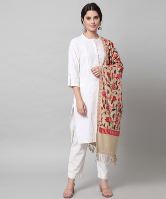 HEMLOCK Wool Self Design Women Shawl(Multicolor)