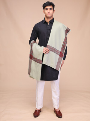 swi stylish Wool Woven Men Shawl(Grey)