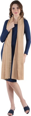 MUFFLY Wool Solid Women Shawl(Beige)