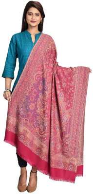 KASHMIRI TREND Cashmere, Wool Self Design Men Shawl(Pink)