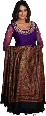 CHOUDHARYRETAILS Polyester Wool Blend Printed Women Shawl(Multicolor)