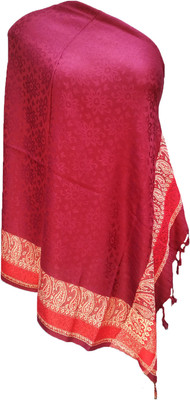 Soul Essence Wool Embellished Women Shawl(Purple)