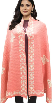 snug Wool Solid Women Shawl(Pink)