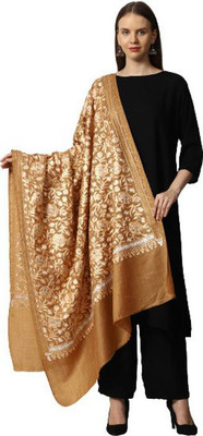 swi stylish Wool Embroidered Women Shawl(Multicolor)