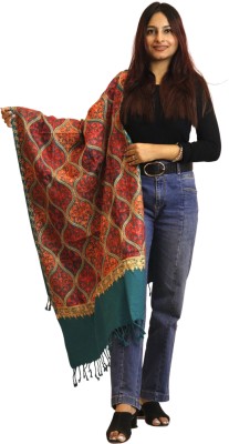 JCCREATION Wool Embroidered Women Shawl(Multicolor)