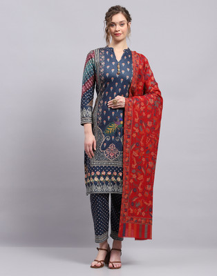 MONTE CARLO Wool Self Design Women Shawl(Multicolor)
