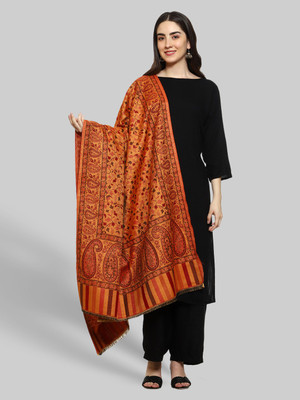 Kashmiri queen Wool Woven Women Shawl(Multicolor)
