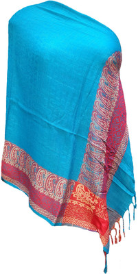 Soul Essence Wool Embellished Women Shawl(Blue)