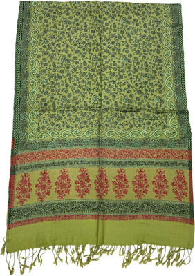 Kti Viscose, Acrylic Floral Print Women Shawl(Multicolor)
