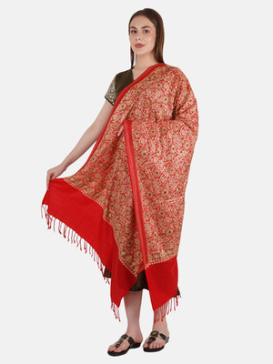 MUFFLY Embroidered Pure Wool Women Stole