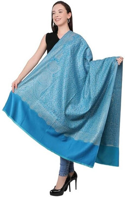 Braid N Cord Polyester Wool Blend Applique Women Shawl(Black)