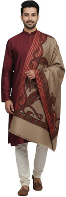 Sprha Wool Printed Men Shawl(Grey)