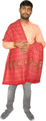 PASHTUSHS Cashmere Printed Men Shawl(Red)