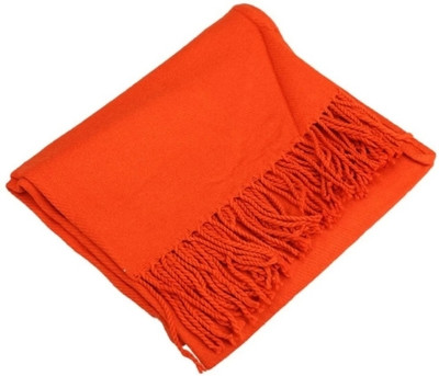 OSWALL Wool Solid Men Shawl(Orange)