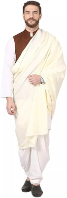 Oswaal Wool Solid Men Shawl(White)