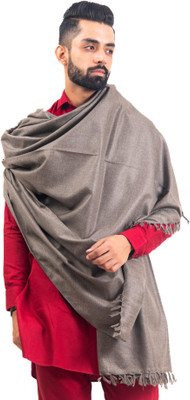 BAISA Wool Solid Men Shawl(Grey)