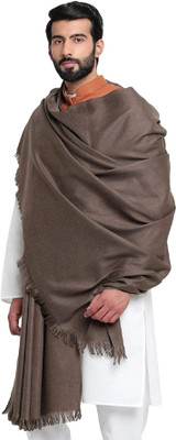 HOC Polyester Wool Blend Solid Men Shawl(Grey)