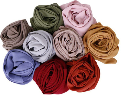 barakath Polyester Solid Women Shawl(Multicolor)