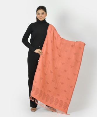 BAISA Wool Embellished Women Shawl(Orange)