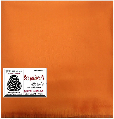 Baageshwars Wool Solid Men Shawl(Orange)