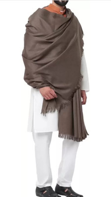Dhariwal Wool Solid Men Shawl(Brown)