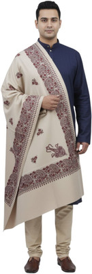 Sprha Wool Printed Men Shawl(Grey)