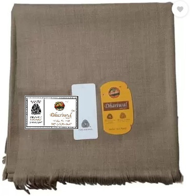Dhariwal Pashmina Wool Solid Men Shawl(Brown)