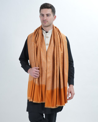 manra Wool Paisley Men Shawl(Yellow)