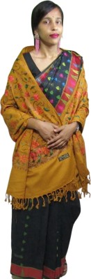 BE SWADESHI Cashmere Embroidered Women Shawl(Yellow)