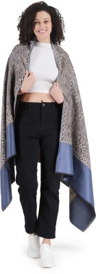 Life and style Wool Printed Women Shawl(Grey)