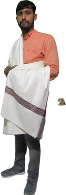 BE SWADESHI Cashmere Woven Men Shawl(White)
