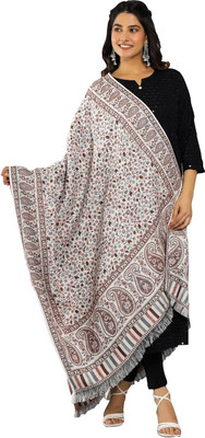Braid N Cord Polyester Wool Blend Applique Women Shawl(Multicolor)