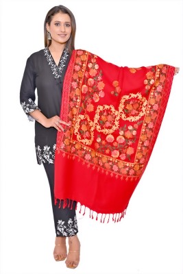 TEXKARI Acrylic Printed Women Shawl(Maroon)