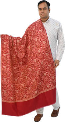 Vrinde Wool Printed Men Shawl(Maroon)