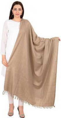 KASHMIRI TREND Wool Self Design Men Shawl(Brown)