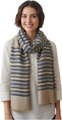 shahposh Cashmere Striped Women Shawl(Multicolor)