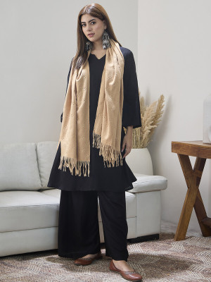 InWeave Acrylic Solid Women Shawl(Grey)
