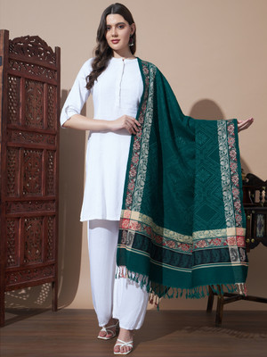 DECANTER Wool Self Design Women Shawl(Multicolor)