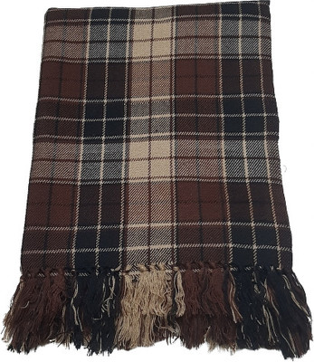 CHANDRAVATI Wool Checkered Men Shawl(Maroon)