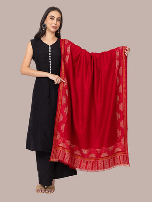 Sudako Acrylic Printed Women Shawl(Red)