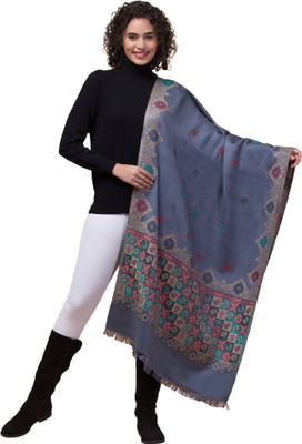Weave Street Acrylic Woven Women Shawl(Grey)