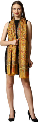 swi stylish Wool Printed Women Shawl(Yellow)