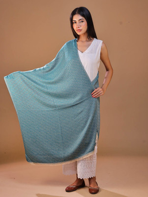 swi stylish Wool Printed Women Shawl(Green)