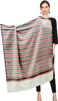 Pink World Wool Woven Women, Men Shawl(Multicolor)