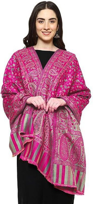 CHOUDHARYRETAILS Pashmina Self Design Women Shawl(Pink)