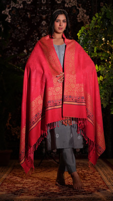 STSHAWLS Acrylic Self Design Women Shawl(Multicolor)